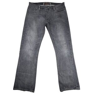 Vintage Levis 527 Low Boot Cut Jeans Mens 36x34 Faded Gray Denim Pants Zip Fly